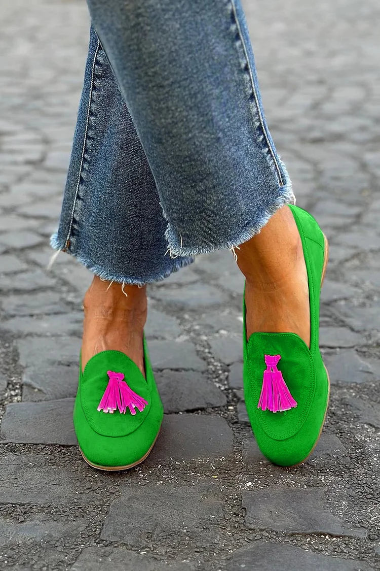 Josephine | Tassel Accent Loafers