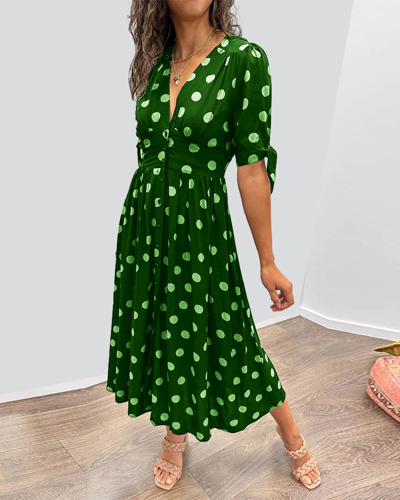 Riley | Refined Polka Dot Dress