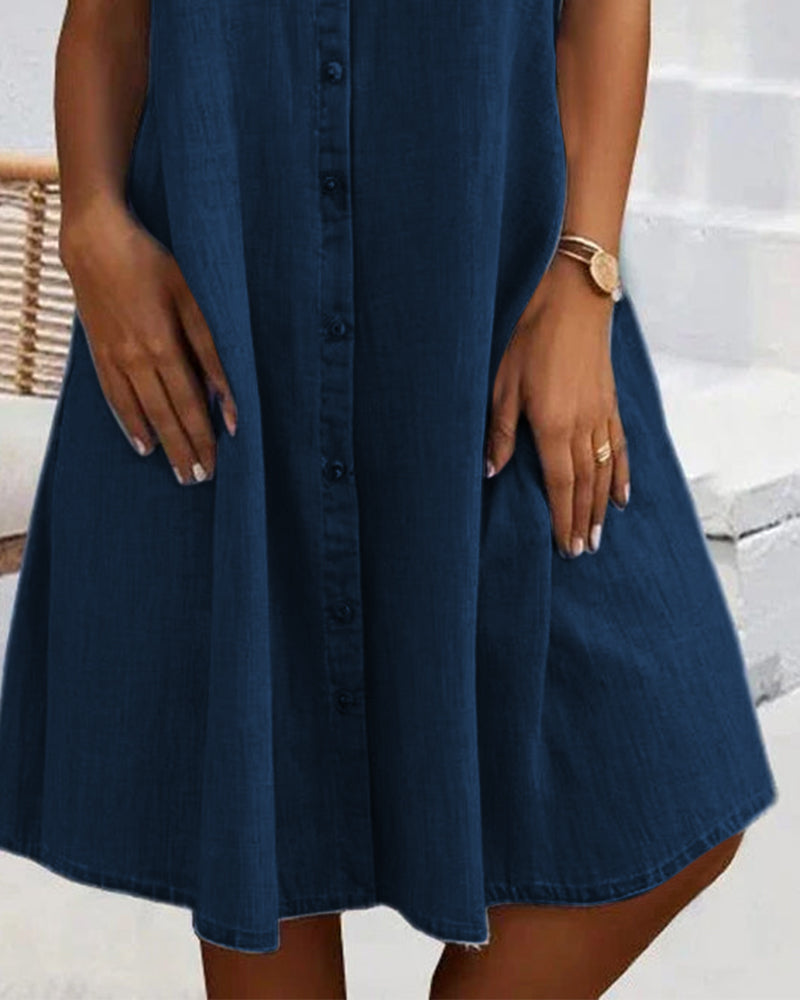 Aubree | Lightweight Denim-look Dress