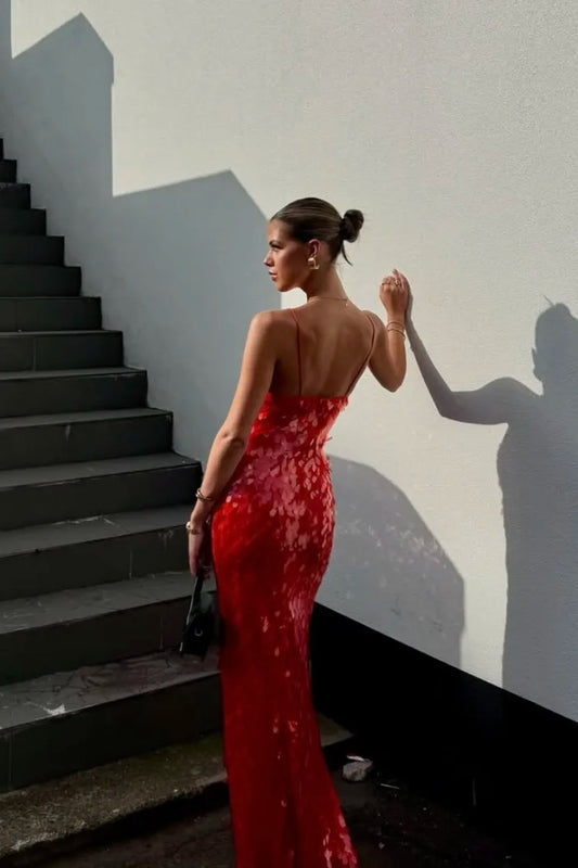 Taylor | Women's Wedding Guest Sequin Backless Dress