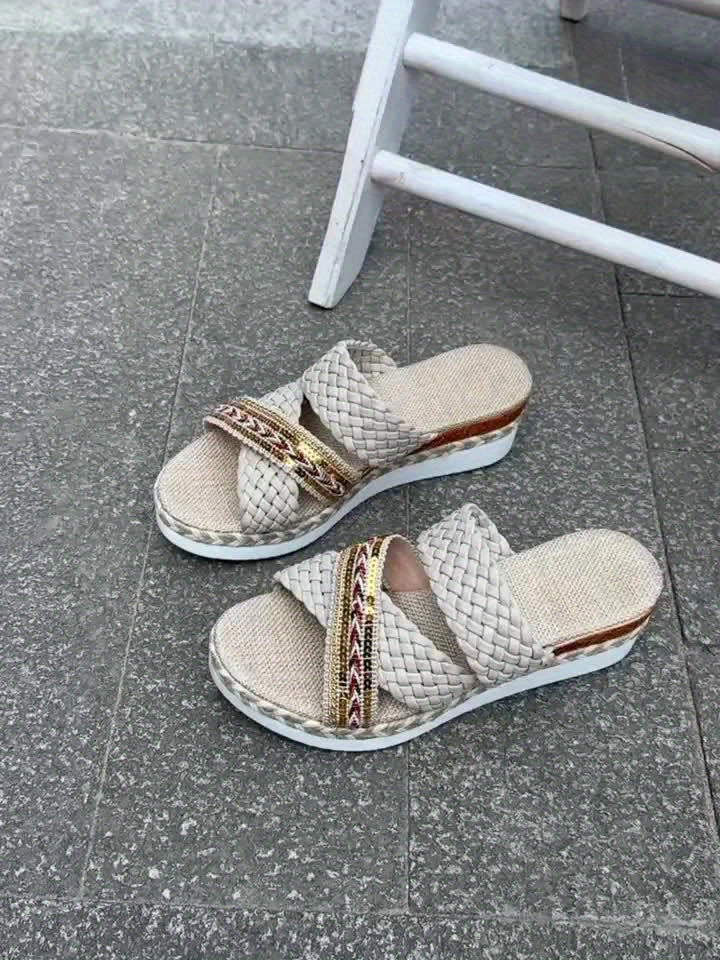 Andrea | Women's Woven Slip-On Sandals