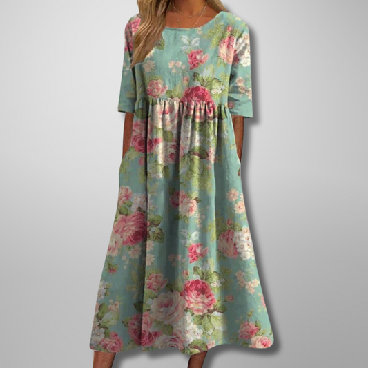 Wren | Relaxed Floral Mid-Length Dress