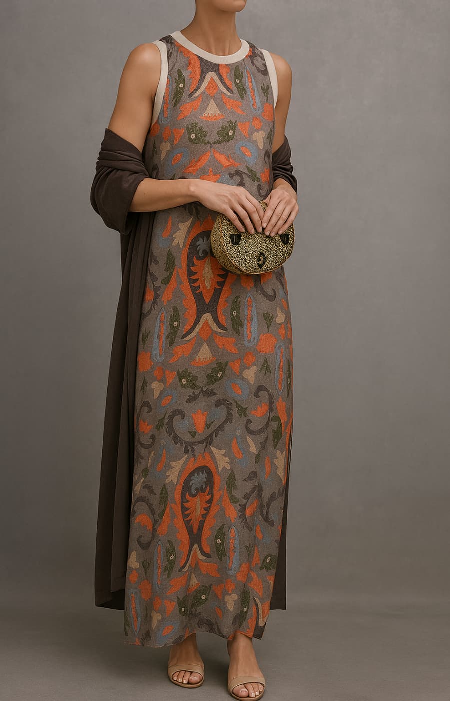 Avery | Matching Long Dress & Coat Set