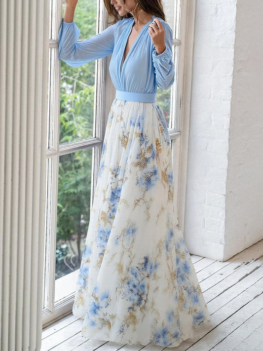 Natalie | Maxi Dress with Dazzling Botanical Print