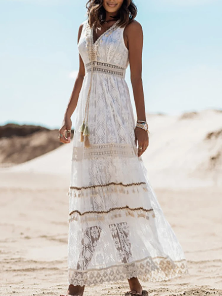 Stella | Women's Bohemian Flowy Printed Draped Dress
