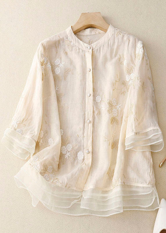 Charlene | Trendy Blouse with Floral Accents