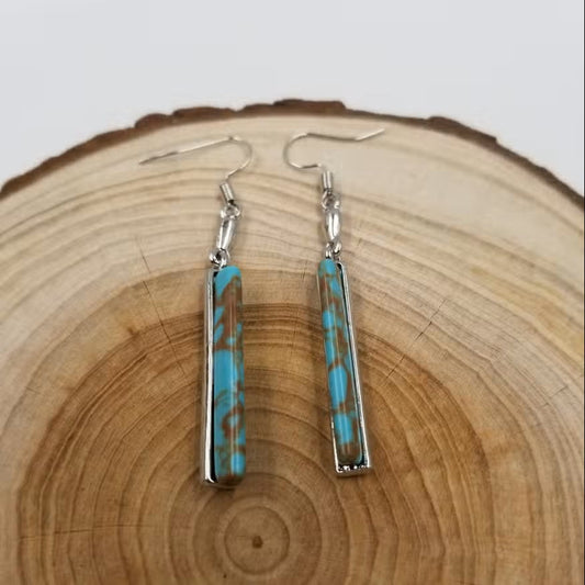 Brooke | Retro Turquoise Earrings