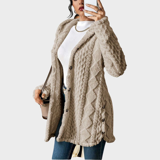 Melissa | Velvety Hooded Cardigan