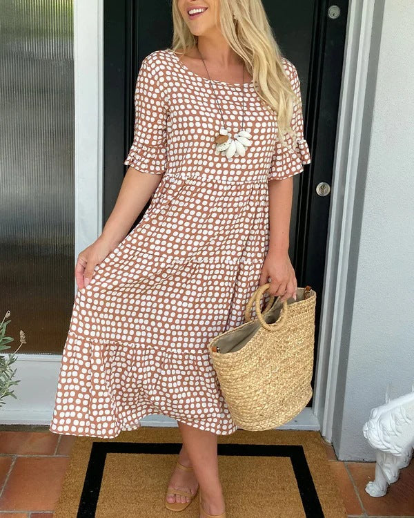 Emery | Relaxed Mid-Length Dress With Dots