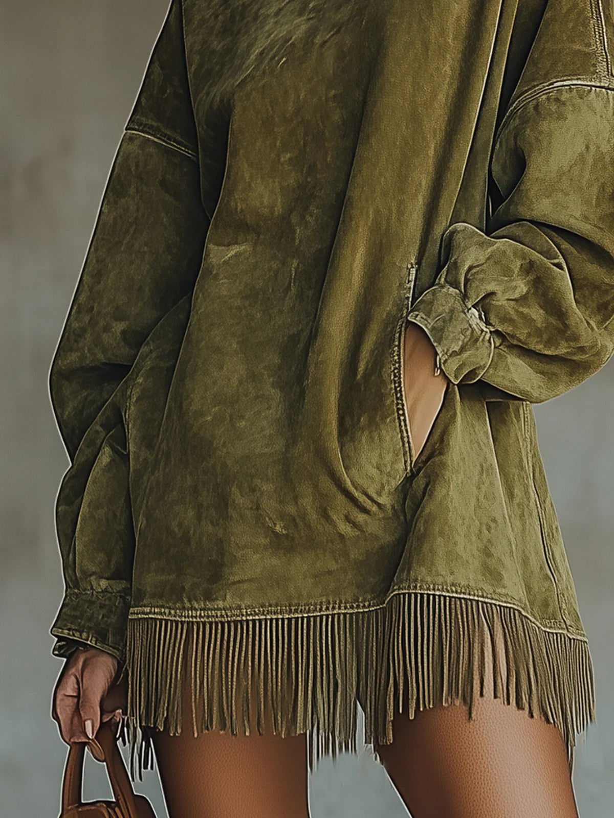 Caroline | Cozy Fringe Dress