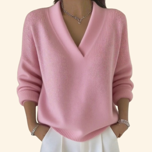 Reagan | Plush Blouse V-Neck