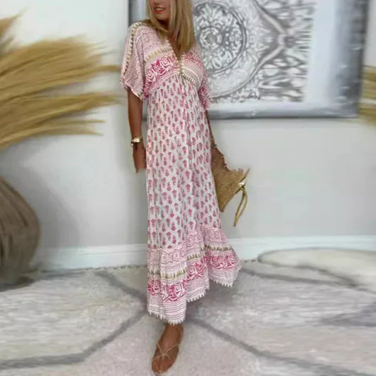 Nora | Bohemian Print Maxi Dress