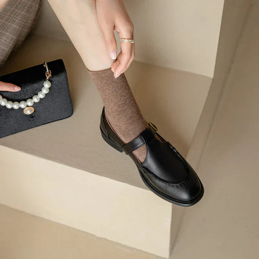 Hailey | Women's Vintage T-Strap Mary Jane Shoes Round Toe Low Heel