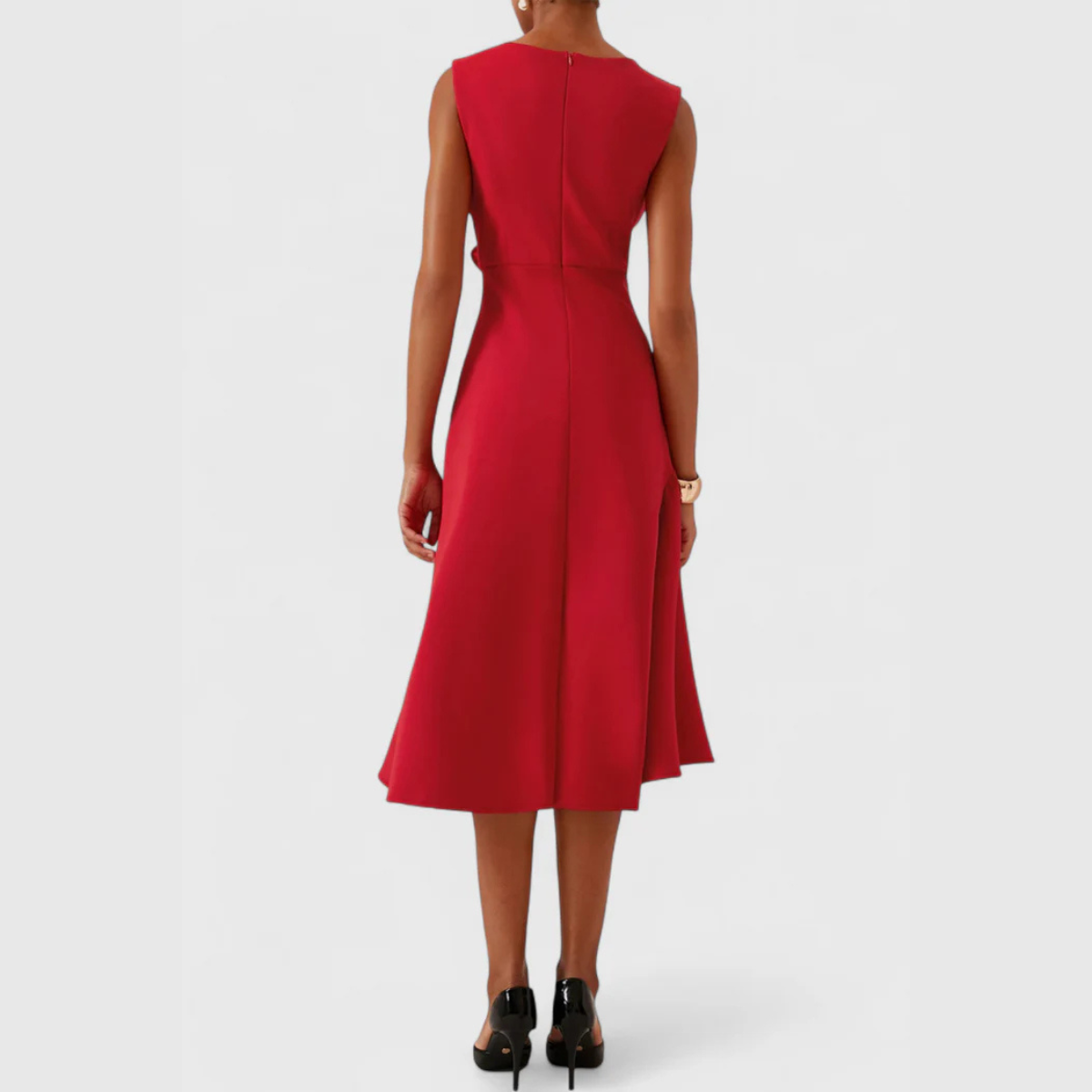 Claire | Draped Asymmetric Mid-Length Dress