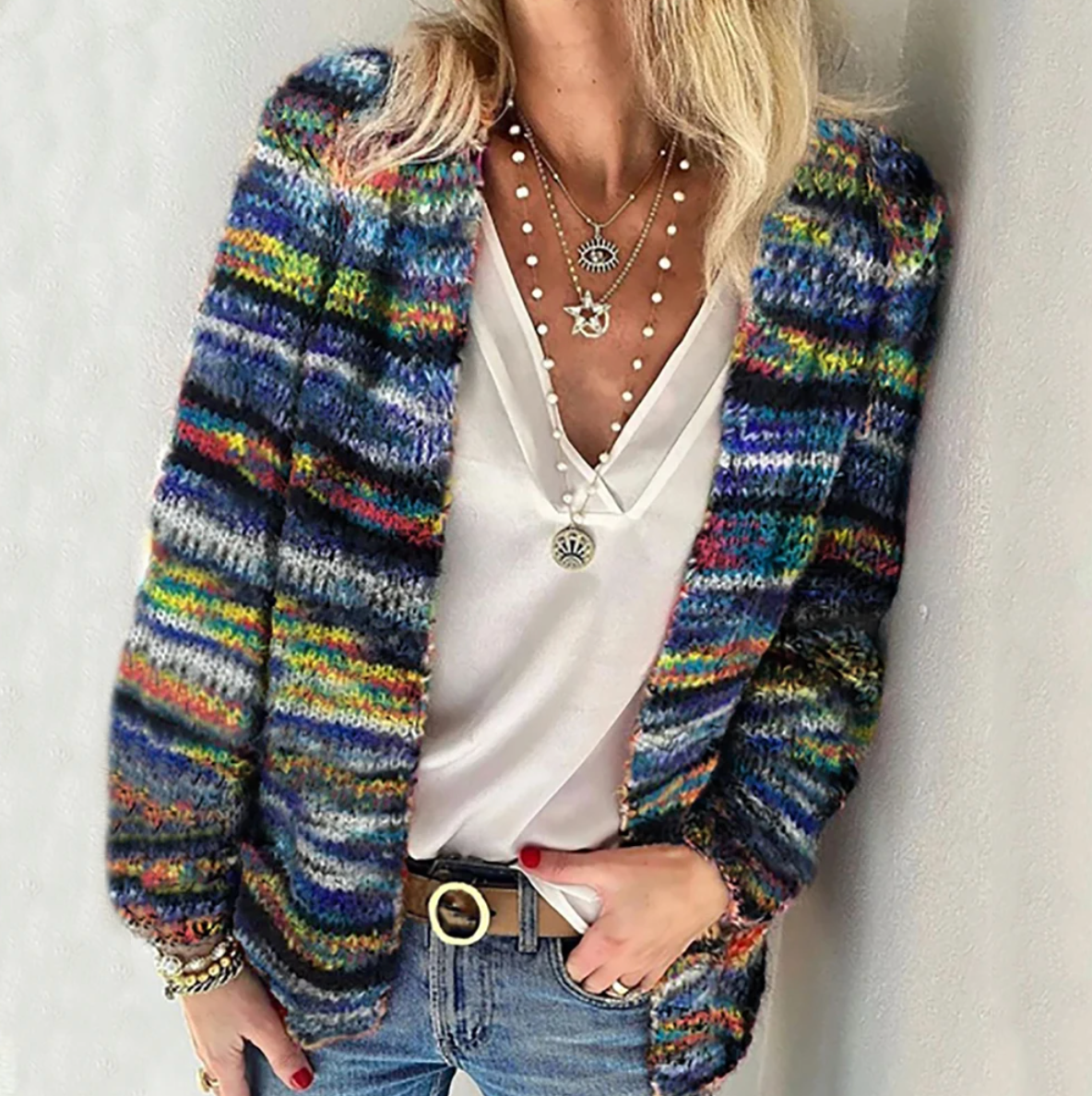 Pamela | Snug Multicolor Cardigan