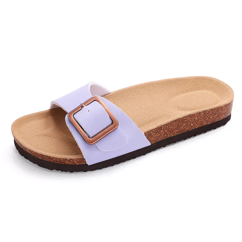 Leah | Women's Flat Adjustable Buckle Sandals