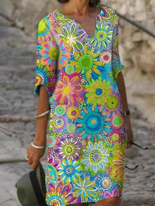 Brittany | Women's Floral Tummy Control Refined Dress Evening
