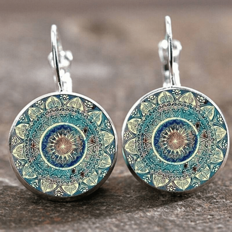 Elise | Retro Rounded Mandala Earrings