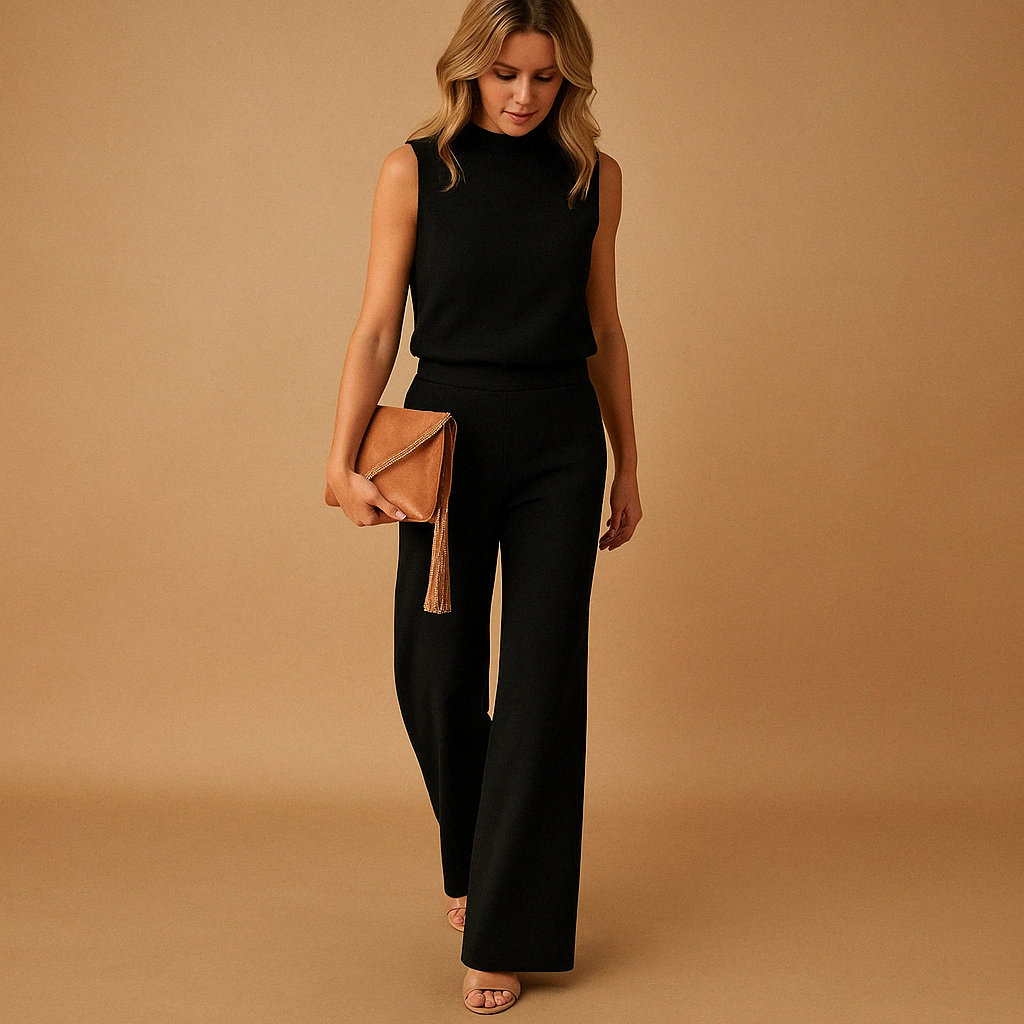 Claire | Women's No-Sleeve Wide-Leg Jumpsuit