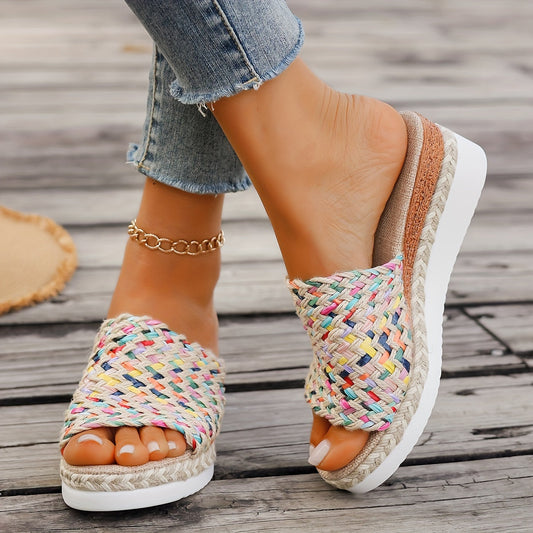 Alicia | Women's Woven Wedge Sandals