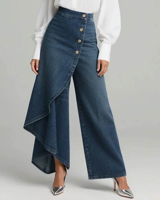 Alicia | Women's High Waisted Wide Leg Wrap Pants