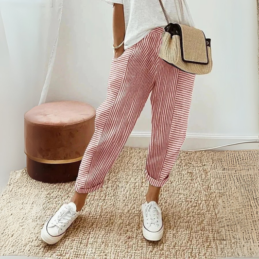 Daniela | Women's Striped Wide Leg Pants