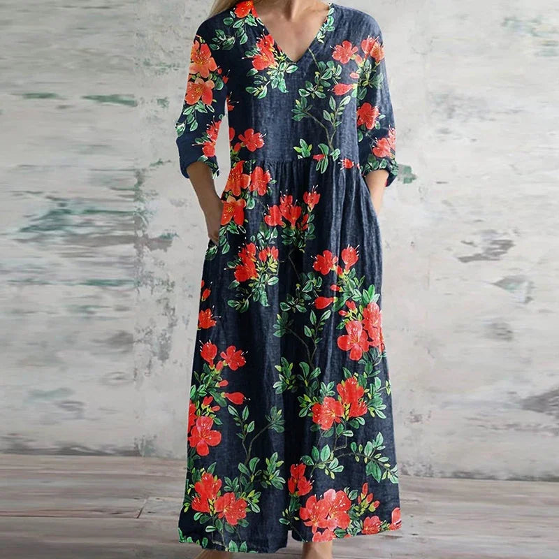 Paisley | Refined Retro Maxi Dress