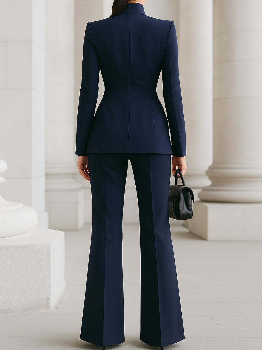 Lisa | Women's Navy Blazer Pants Set