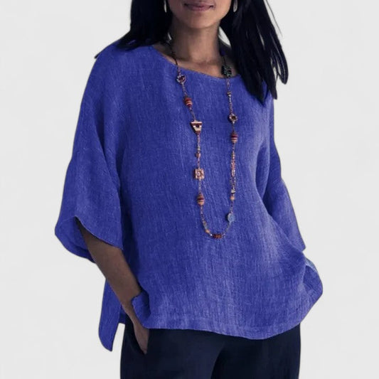 Ruth | Women's Round Neck 3/4 Sleeve Blouse
