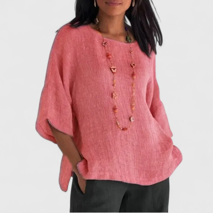 Ruth | Women's Round Neck 3/4 Sleeve Blouse