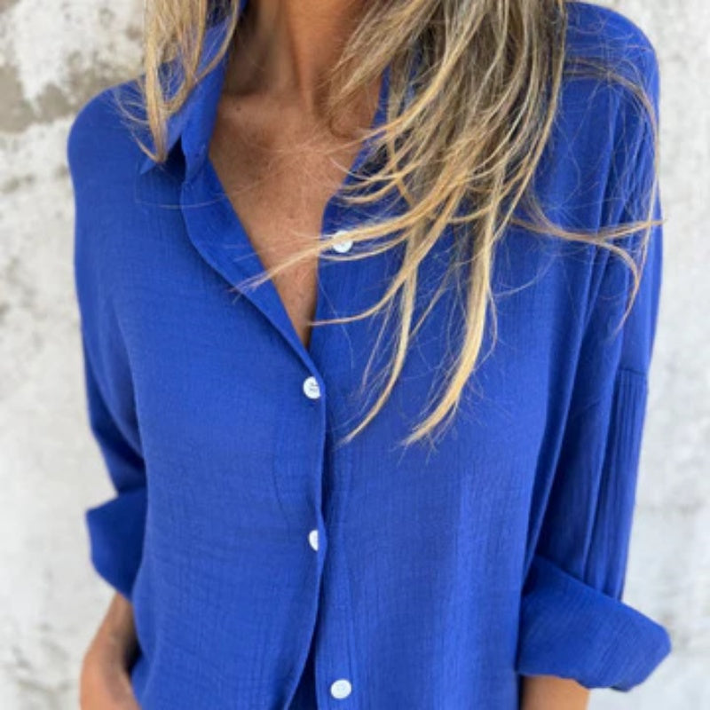 Lily | Women's Two-Piece Button-Up Shirt and Pants Set