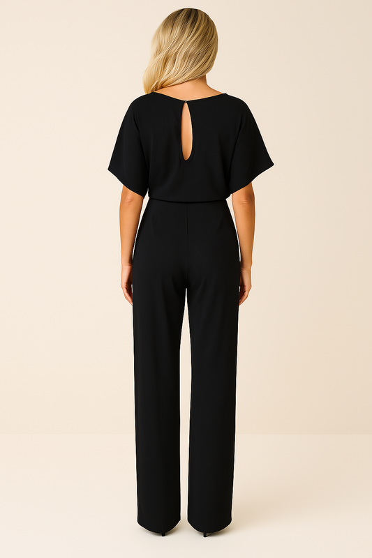 Chloe | Women's Wide-Leg Short-Sleeved Jumpsuit