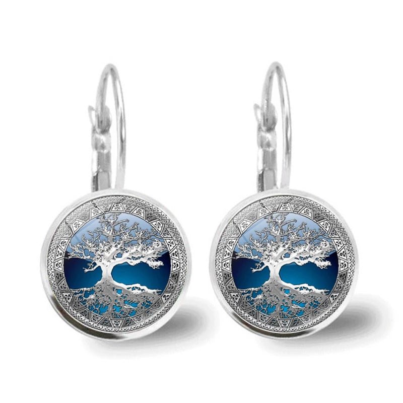 Charlene | Silver Tree of Life Hoop Earrings