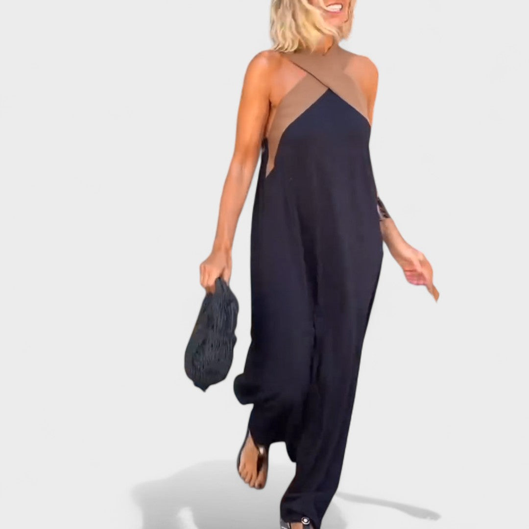 Wren | Refined Cross-Neck Maxi Dress