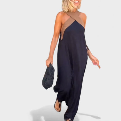 Wren | Refined Cross-Neck Maxi Dress