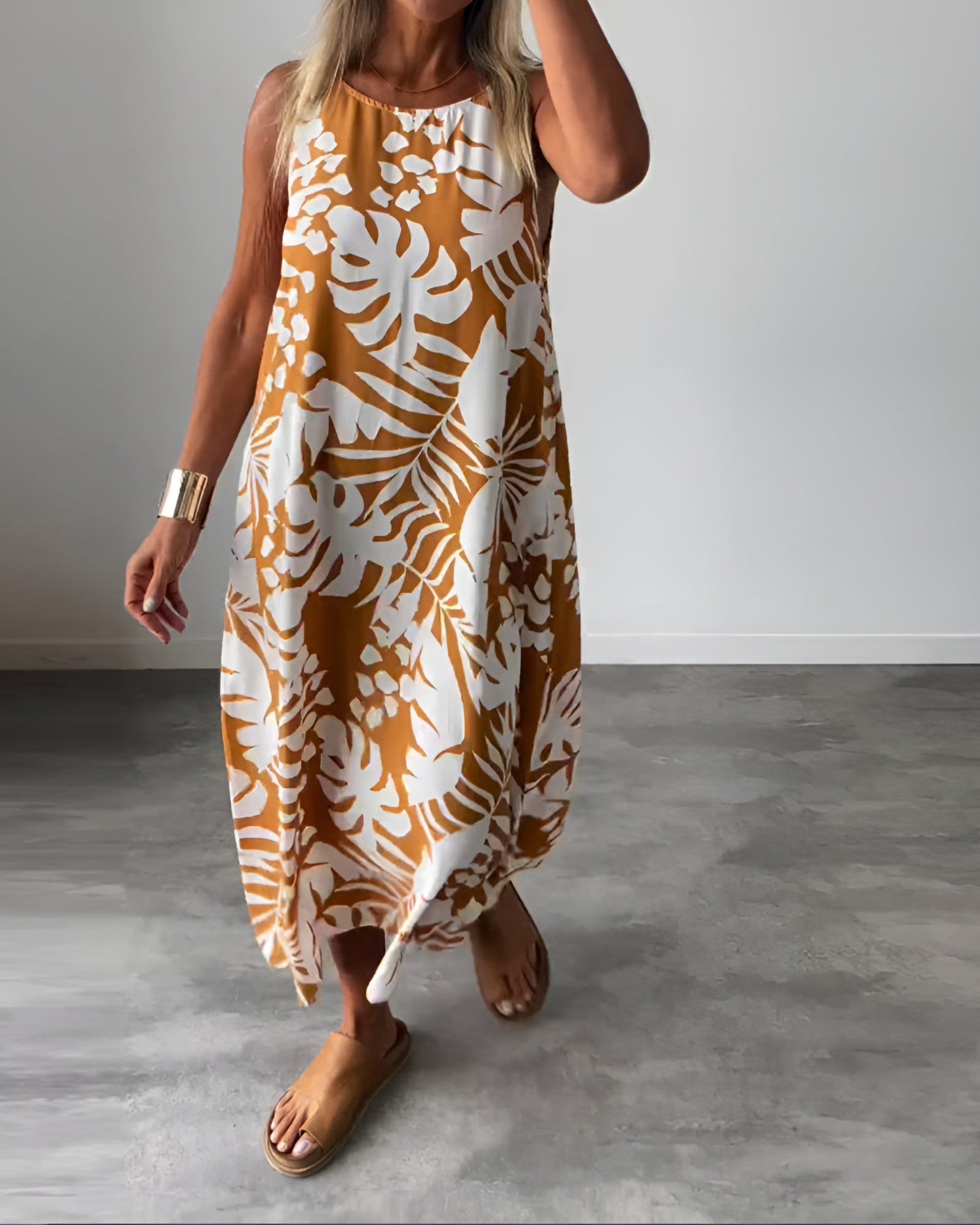 Gianna | Women's No-Sleeve Draped Refined Dress Evening