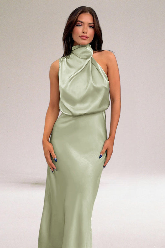 Brooklyn | Refined Halter Neck Dress