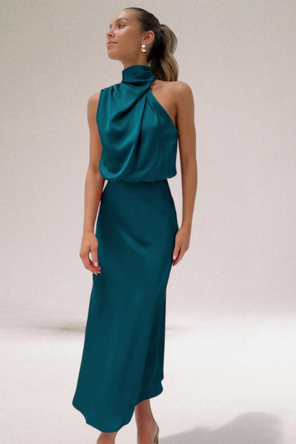 Brooklyn | Refined Halter Neck Dress