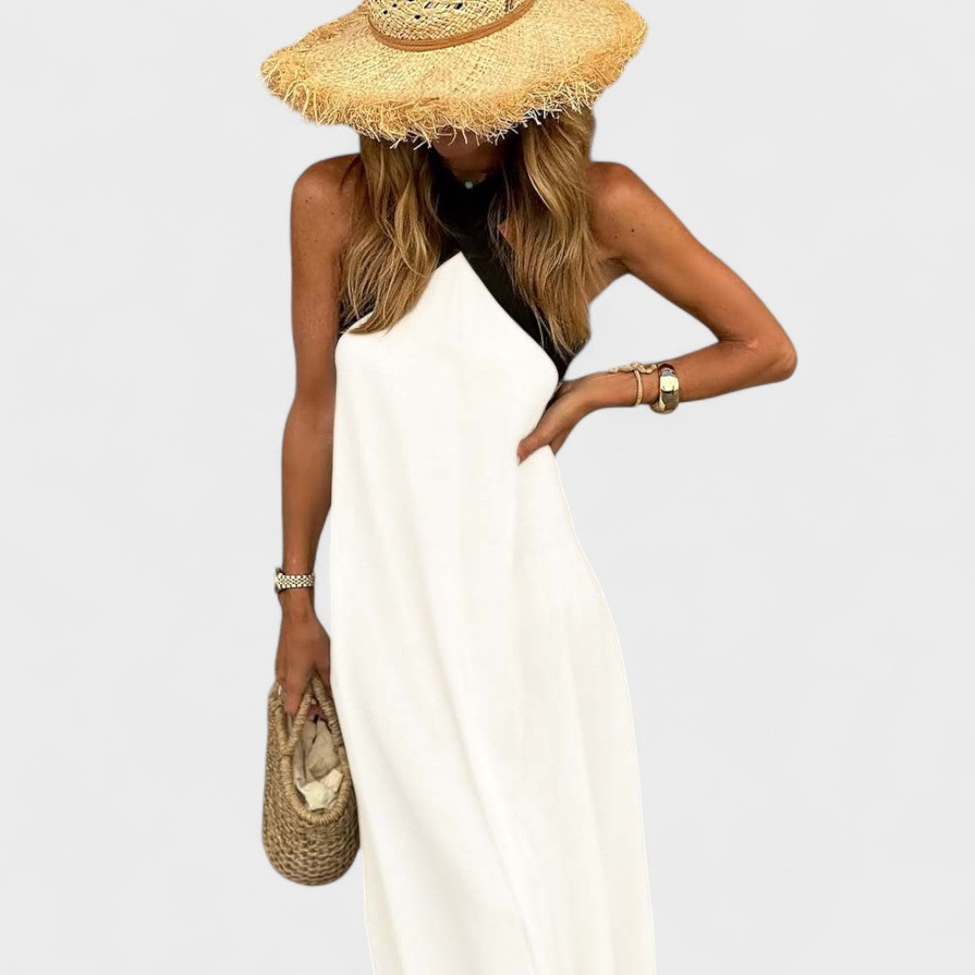 Wren | Refined Cross-Neck Maxi Dress