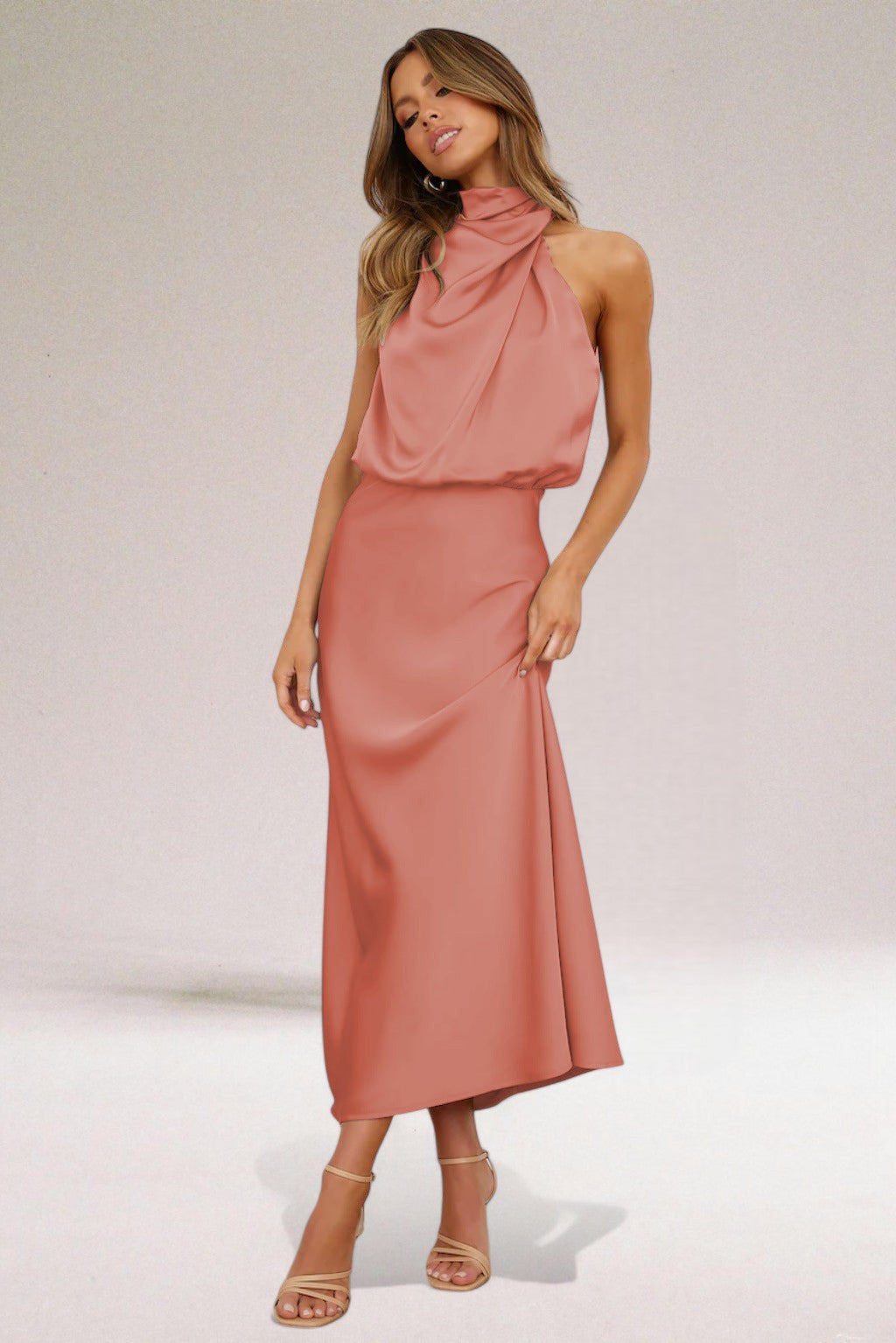 Brooklyn | Refined Halter Neck Dress