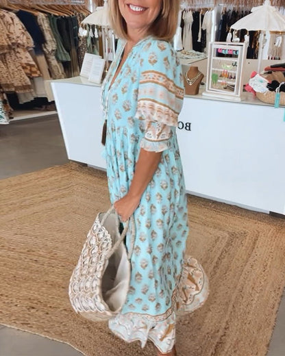 Melody | Bohemian Midi Tassel Dress