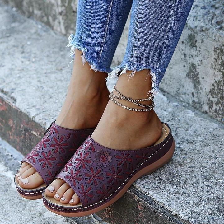 Savannah | Women's Orthopedic Flat Cushioned Sandals for Walking