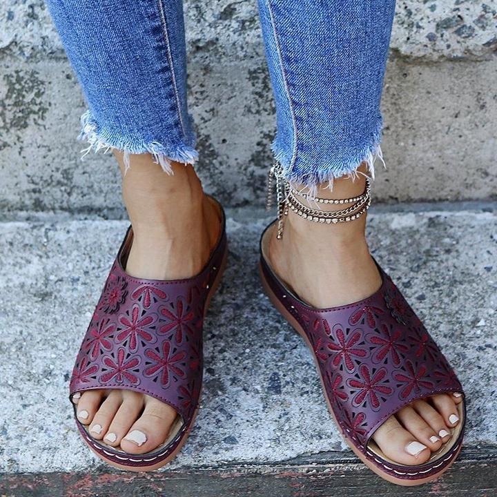 Savannah | Women's Orthopedic Flat Cushioned Sandals for Walking