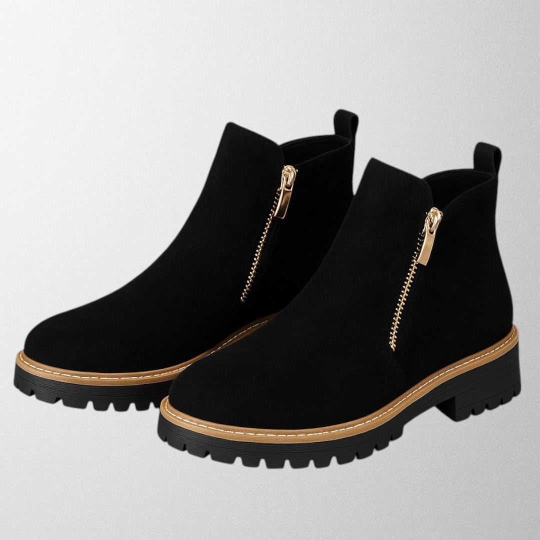 Alice | Women's shoe with round toe and side zip fastening