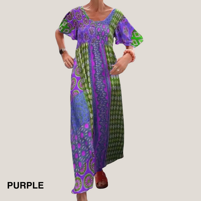 Emilia | Refined Paisley Mid-Length Dress