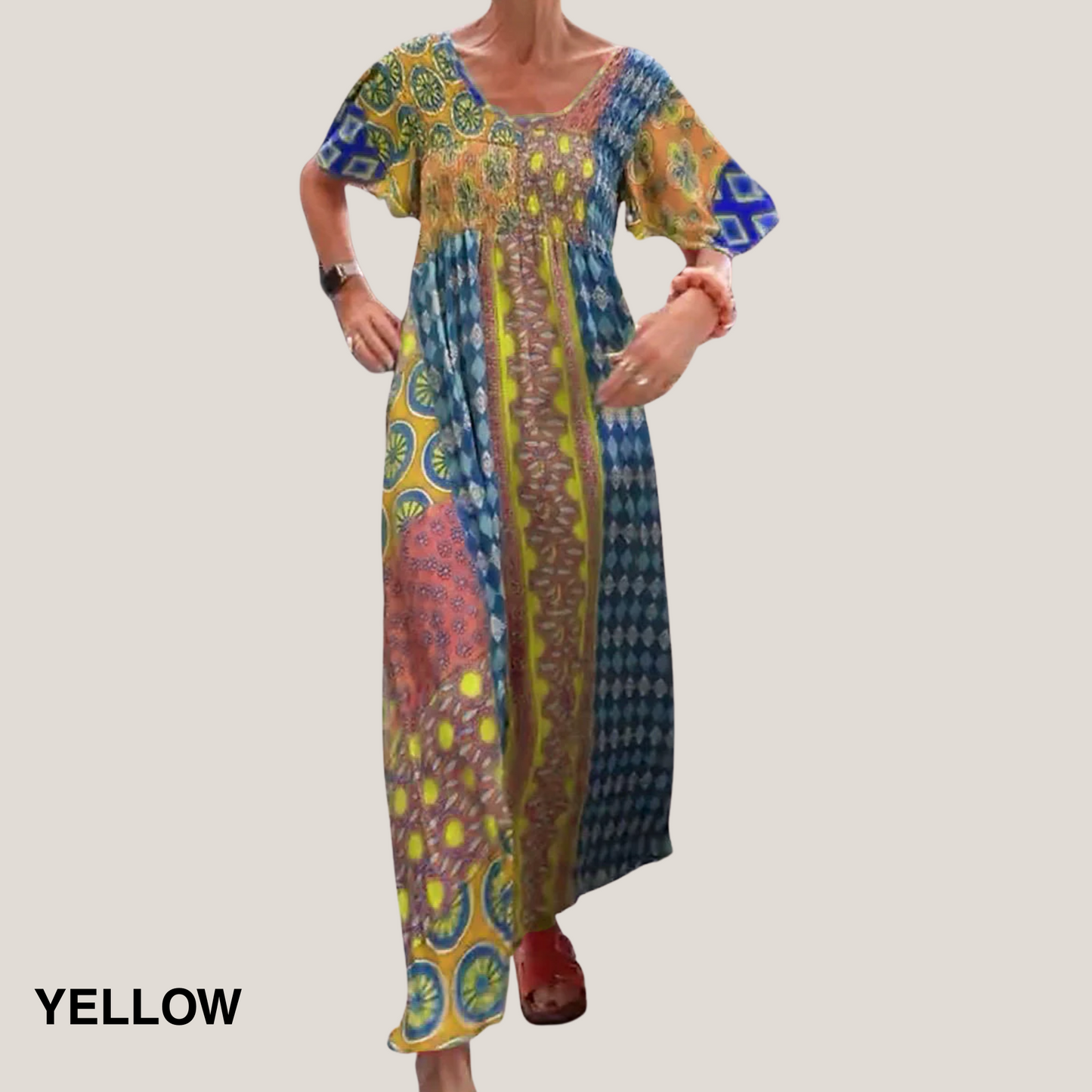 Emilia | Refined Paisley Mid-Length Dress