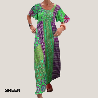 Emilia | Refined Paisley Mid-Length Dress