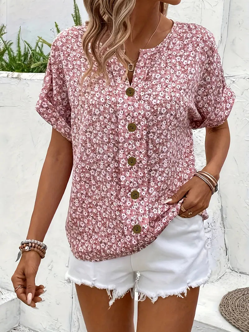 Nina | Trendy Floral Print Blouse