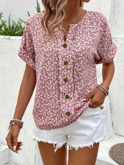 Nina | Trendy Floral Print Blouse