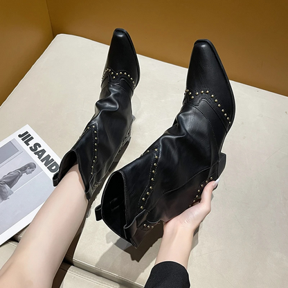 Lydia | Studded Western Boots